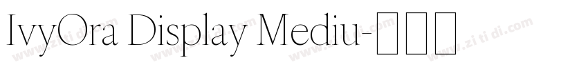 IvyOra Display Mediu字体转换